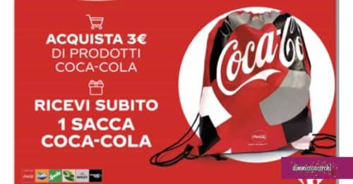 Sacca Coca-Cola in regalo da Carrefour