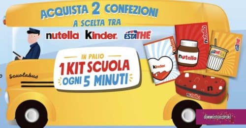 Vinci kit scuola Ferrero ogni 5 minuti