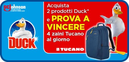 Vinci uno zaino Tucano con Duck