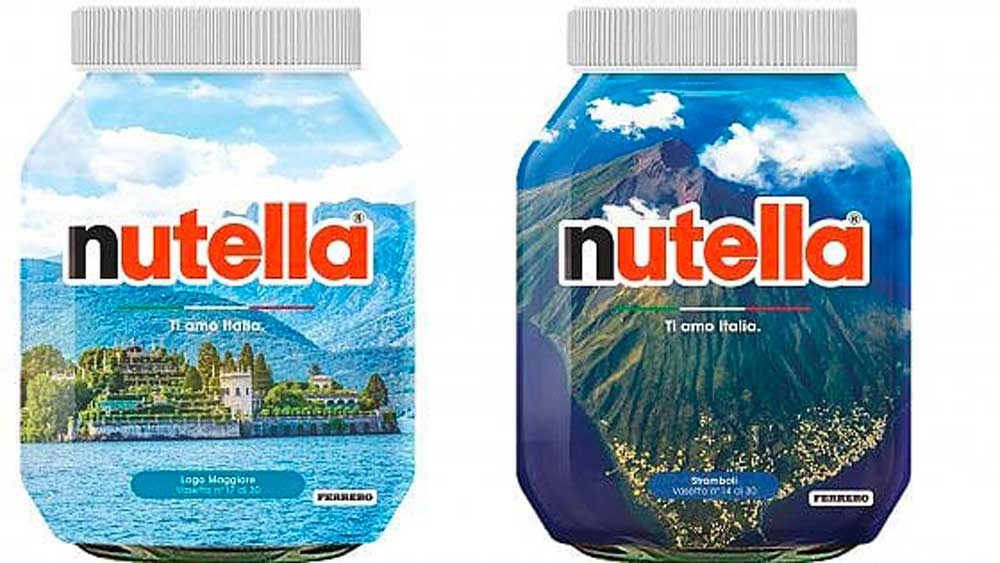 Vasetti Nutella "Ti amo Italia"