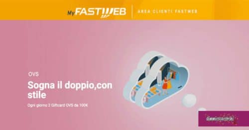 Vinci gift card OVS con Fastweb