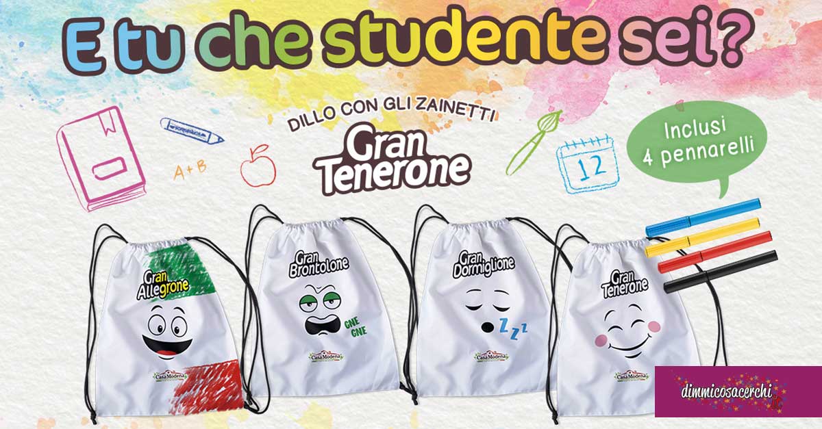 Zainetti Gran Tenerone omaggio