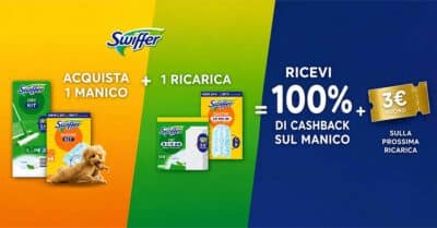 cashback Swiffer Rimborsa Starter Kit rimborso fino a 16,99 euro 2026