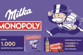 concorso Milka Monopoly 2026 vinci gioco da tavolo viaggio Londra instant win
