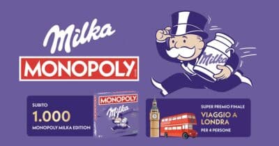 concorso Milka Monopoly 2026 vinci gioco da tavolo viaggio Londra instant win