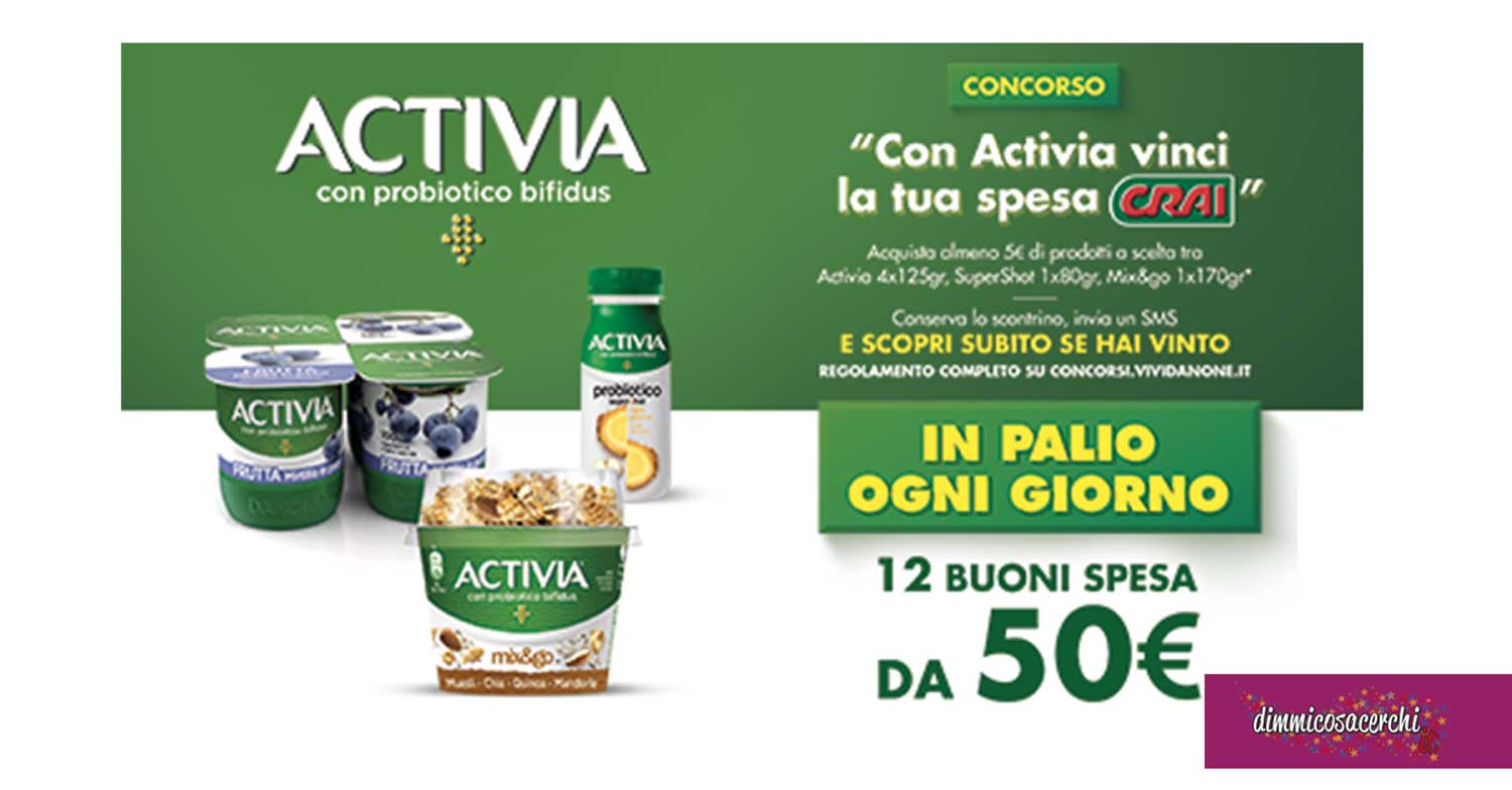 Activia: vinci la tua spesa Crai