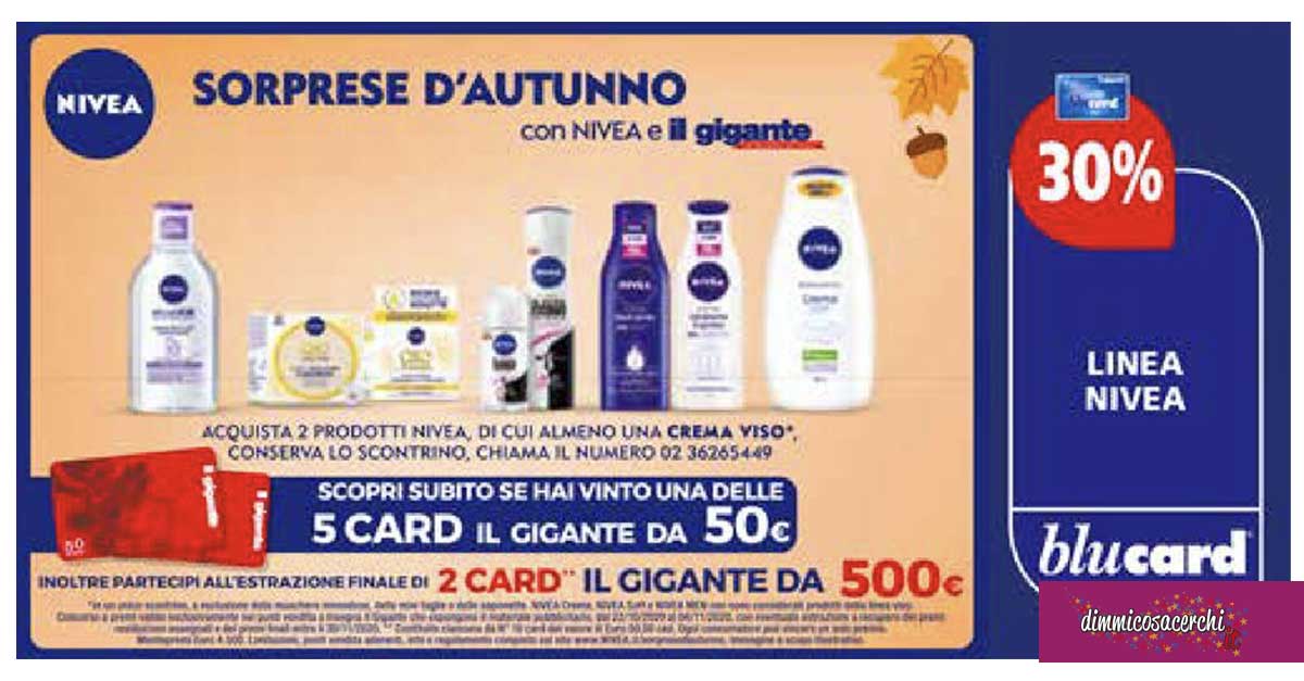 Concorso NIVEA "Sorprese d'autunno"