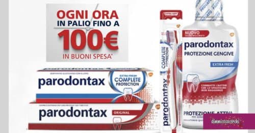Parodontax: vinci ogni ora 100€ di spesa