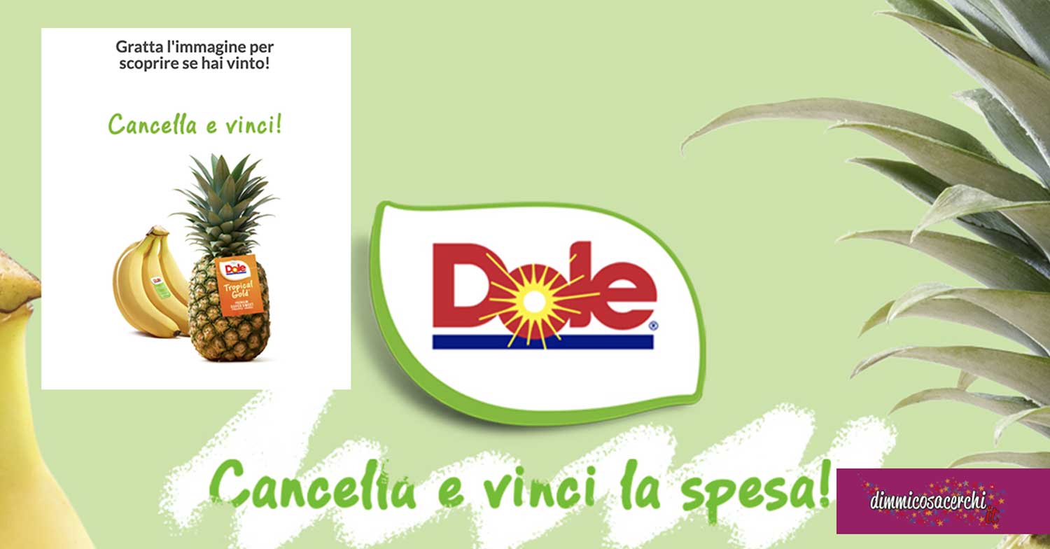 Vinci gratis buoni spesa con Dole