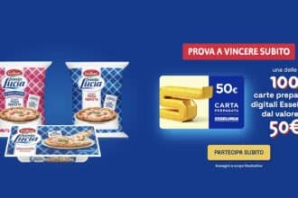 concorso Galbani Santa Lucia pizza Esselunga instant win carta prepagata 50 euro