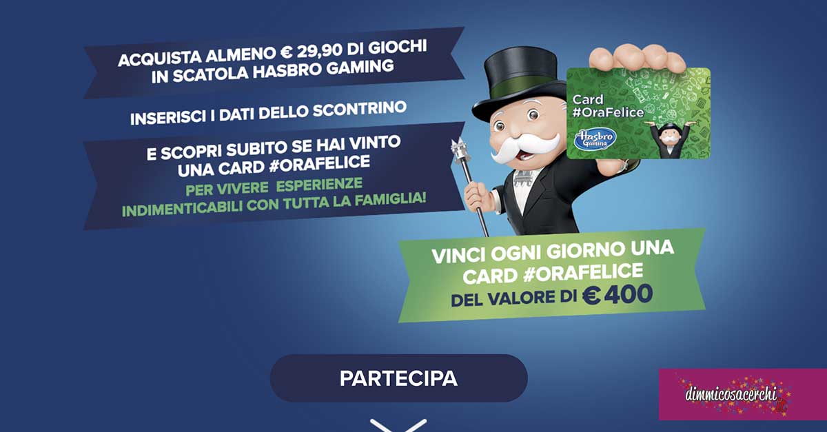 Hasbro "Vinci un'ora felice"