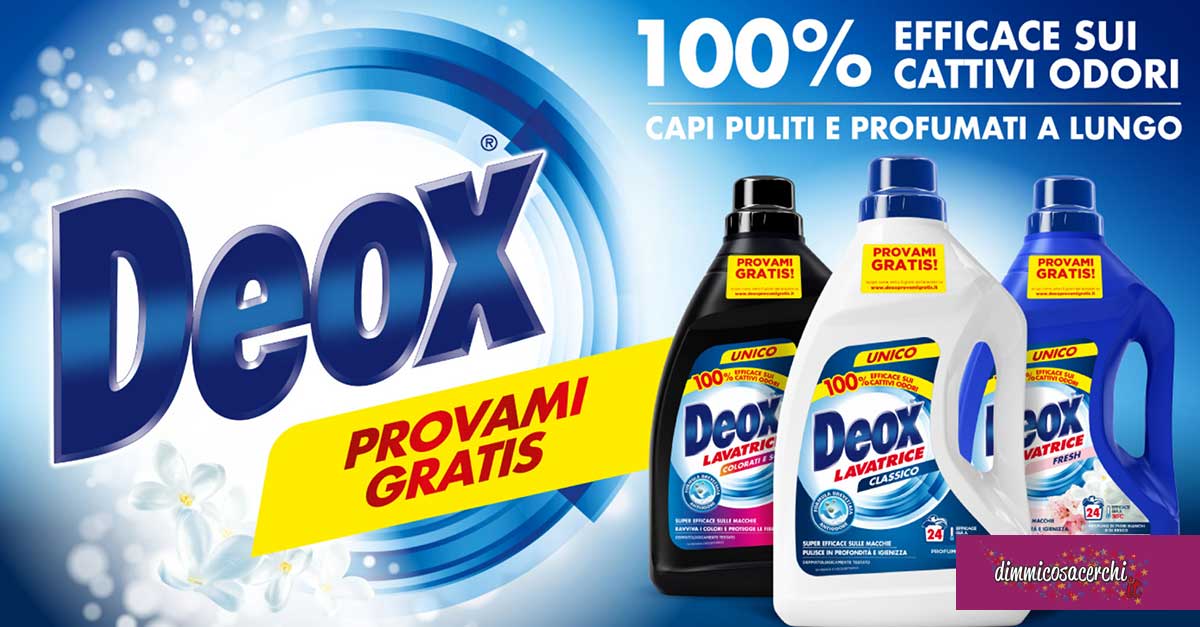 Provami gratis Deox Detersivo Lavatrice