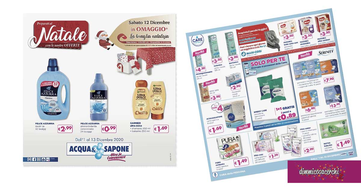 Volantino Acqua&Sapone dal 1 al 13 dicembre