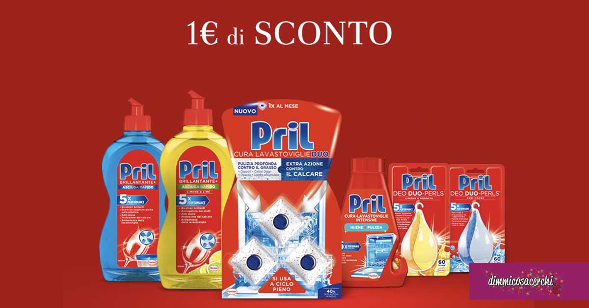 Buono sconto Pril additivi: 1€