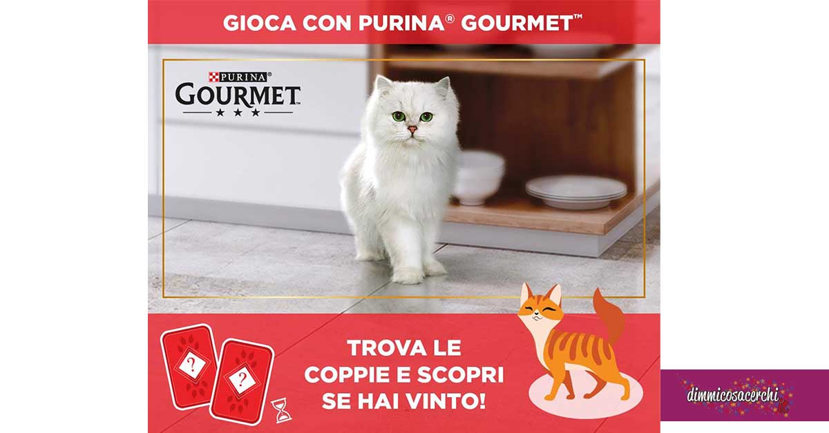 Vinci prodotti Gourmet con Purina Memory