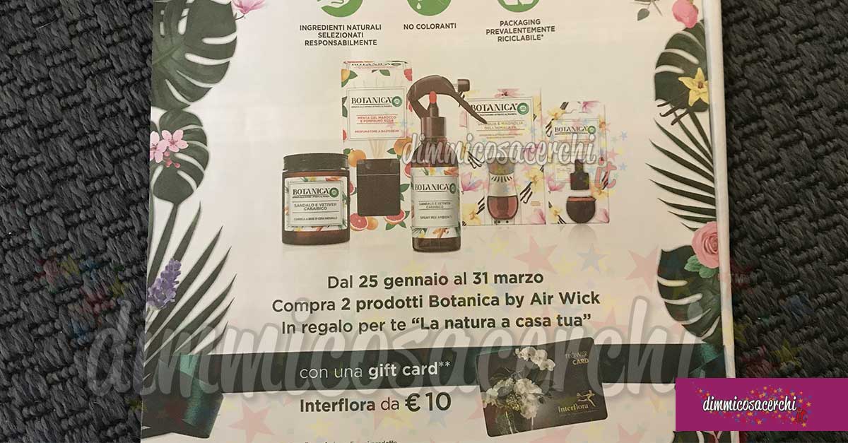 Botanica: premio certo Interflora