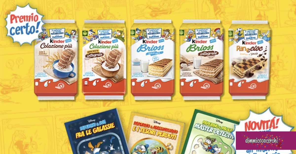 Kinder ti regala i fumetti Disney di Paperino