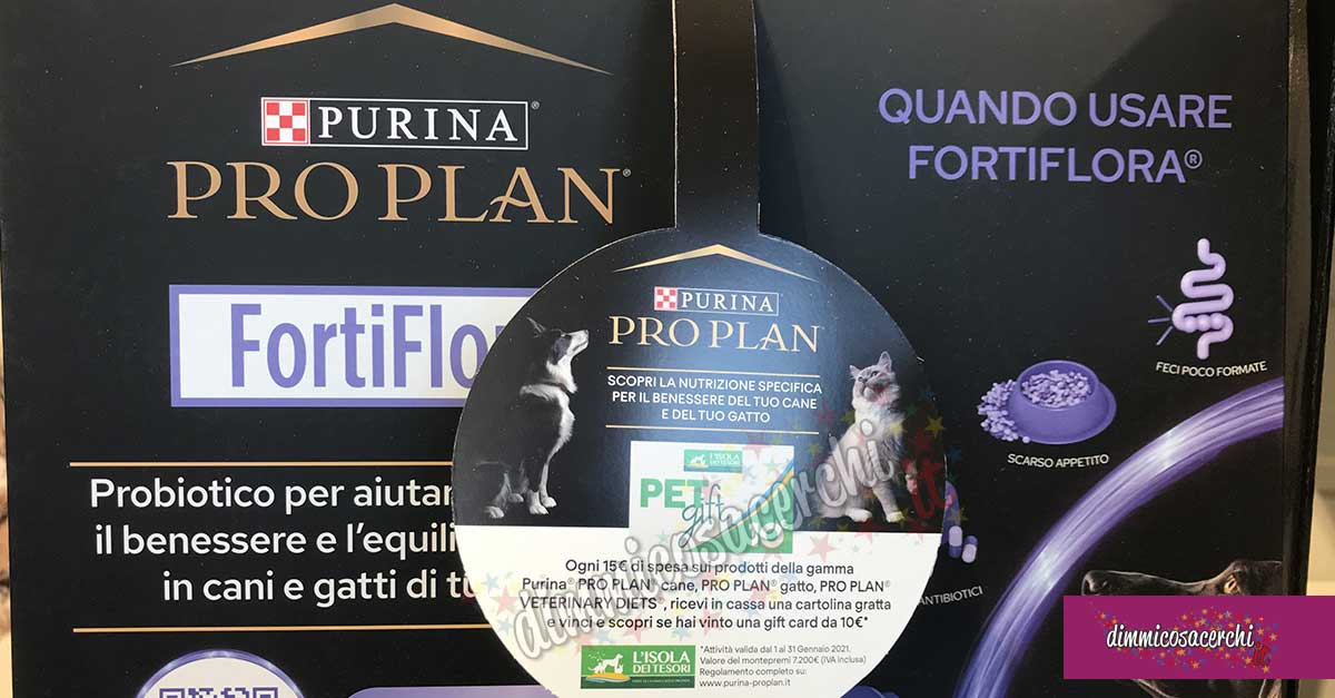 Purina Pro Plan: vinci gift card Isola dei Tesori