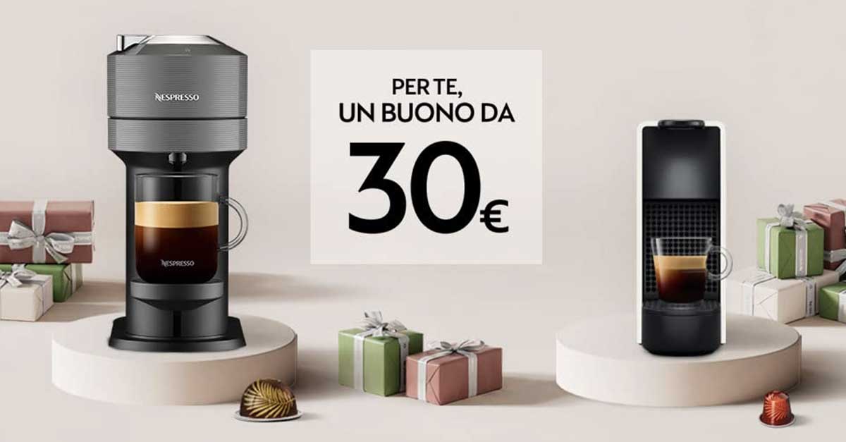 Promozione Nespresso: buono sconto omaggio da 30€