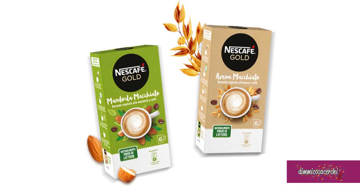 i campioni di assaggio di Nescafè Mandorla Macchiato e Nescafé Avena Macchiato.