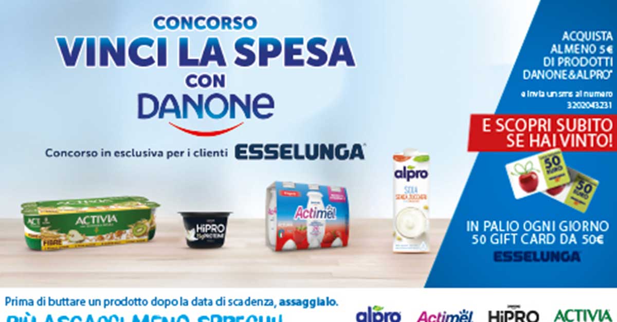 Vinci la spesa con Danone