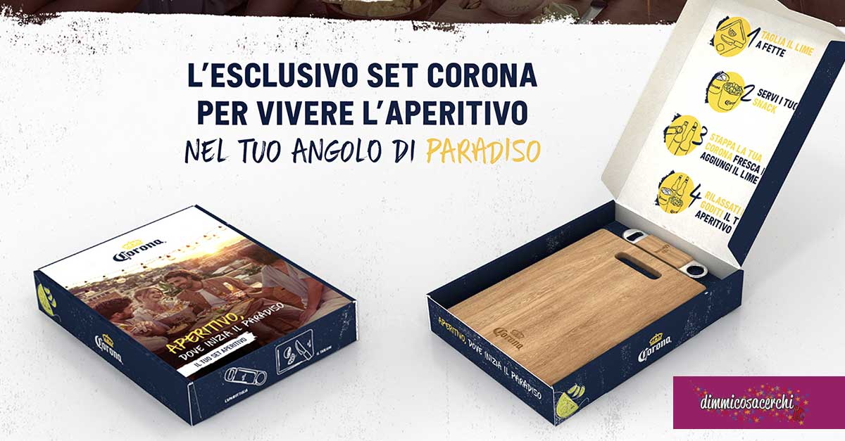 Corona: in regalo set aperitivo