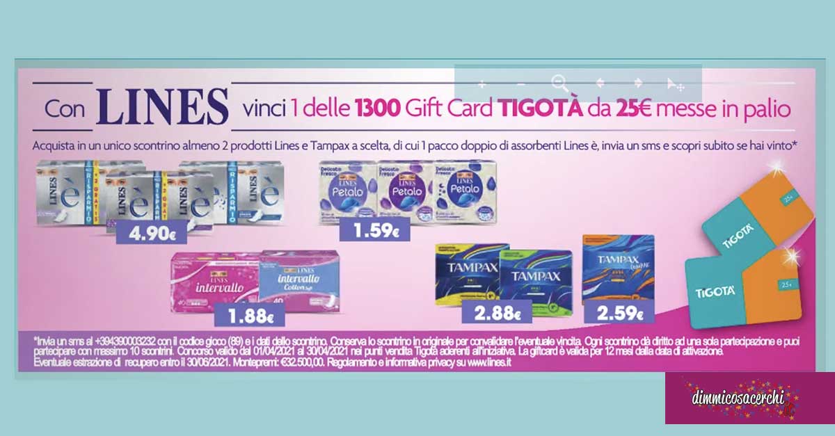 Lines: vinci gift card Tigotà