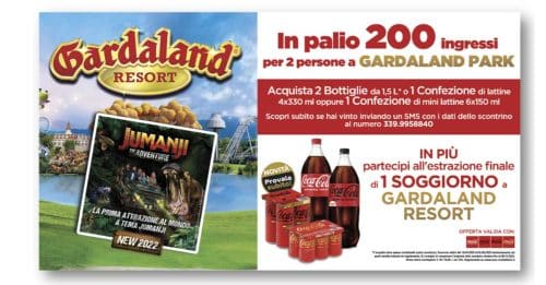 Vai a Gardaland con Coca-Cola: vinci ingressi per 2 + soggiorno 1 Vai a Gardaland con Coca-Cola