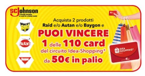 Vinci lo shopping con Autan, Raid e Baygon
