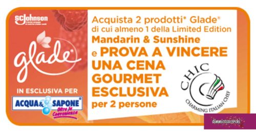 Vinci una cena gourmet con Glade