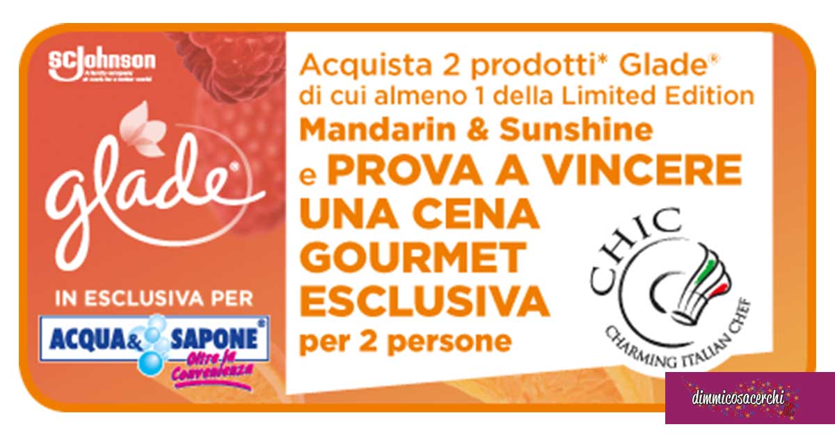 Vinci una cena gourmet con Glade