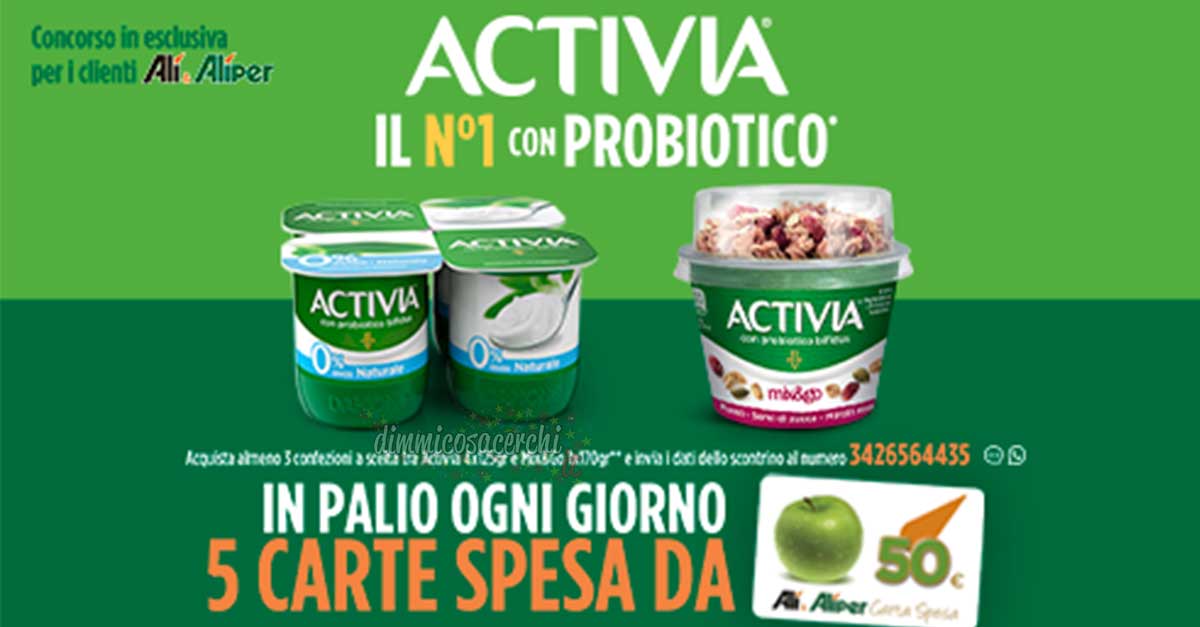 Con Activia vinci la spesa Alì