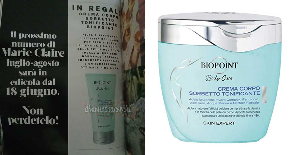 crema corpo sorbetto tonificante Biopoint