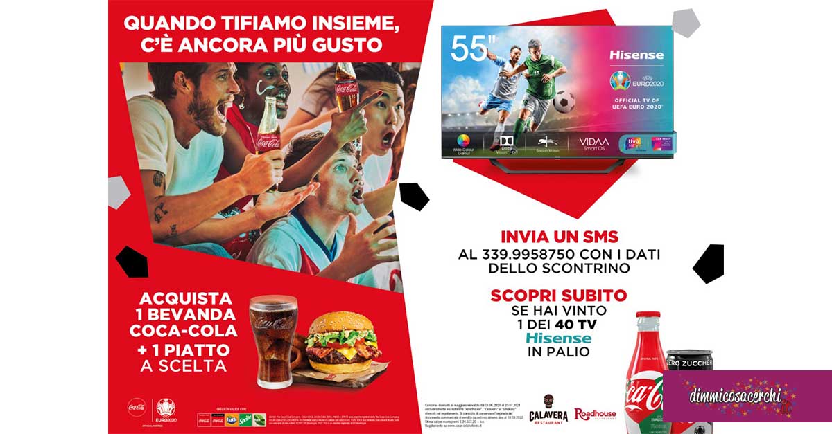 Con Coca-Cola vinci da Roadhouse e Calavera!