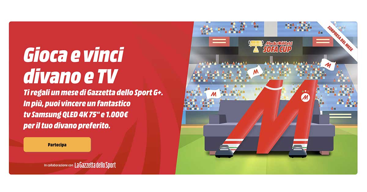 Concorso Mediaworld "Sofa Cup