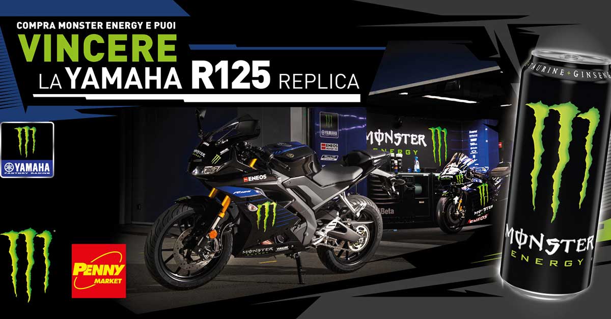 Monster Energy: vinci Yamaha R125 replica