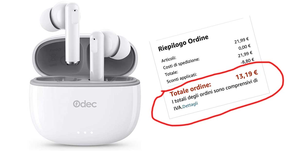 Cuffie Bluetooth offerta Amazon