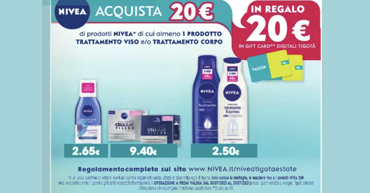 NIVEA regala Tigotà estate