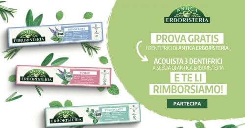 Prova gratis i dentifrici Antica Erboristeria