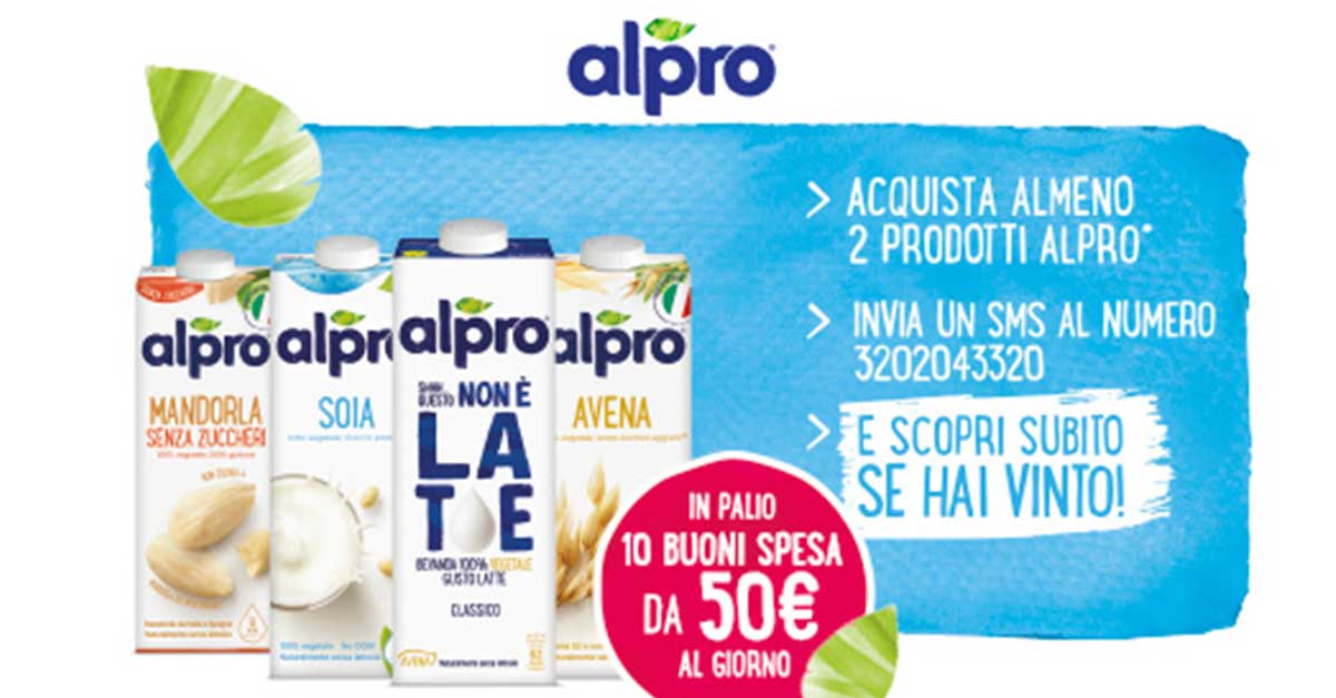 Vinci la spesa con Alpro in Vegè