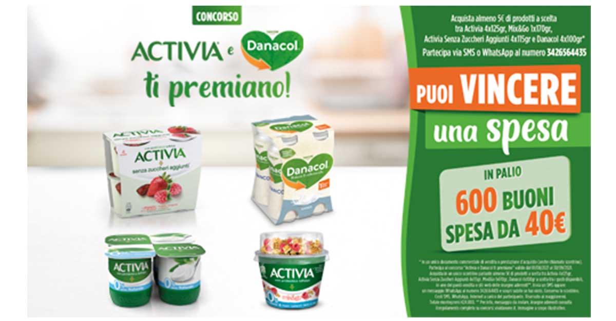 Activia e Danacol ti premiano