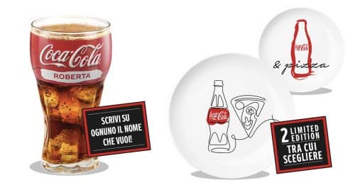 Coca-Cola: vinci piatti e bicchieri limited edition
