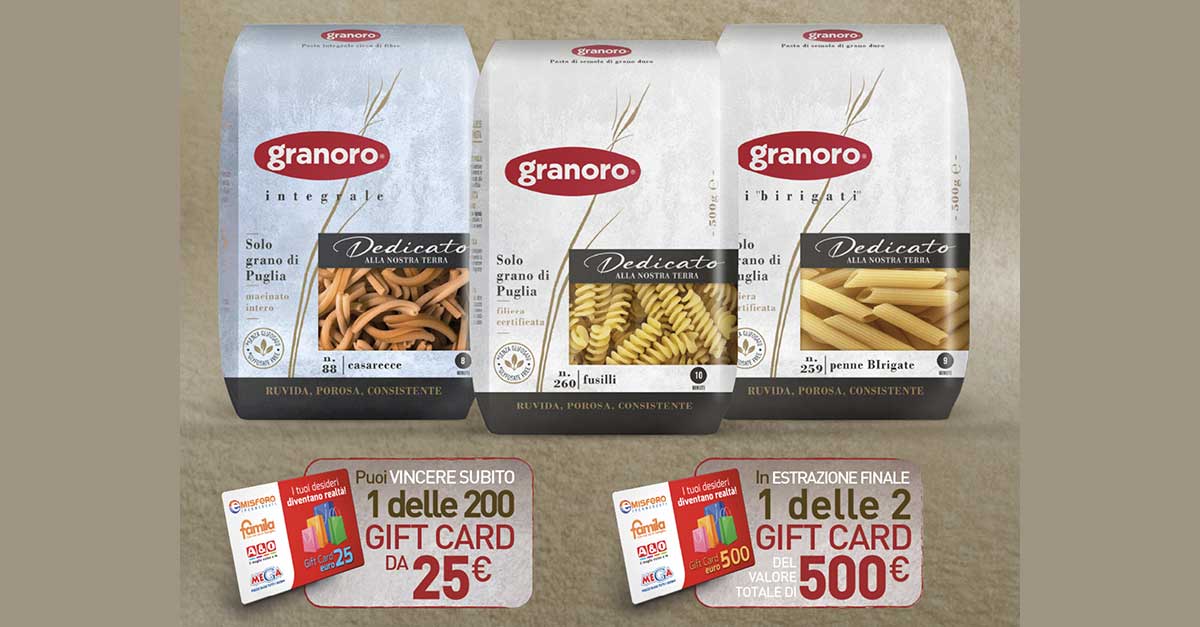 Vinci la spesa con Granoro Vinci la spesa con Granoro