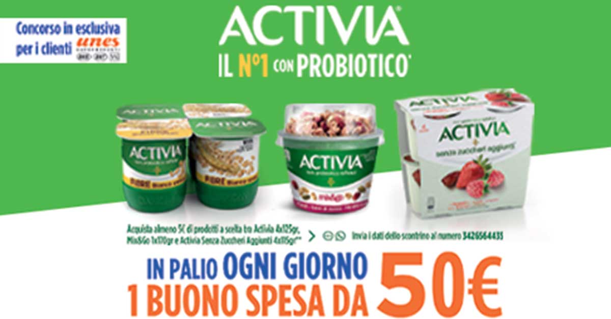 Activia ti fa vincere la spesa in Unes