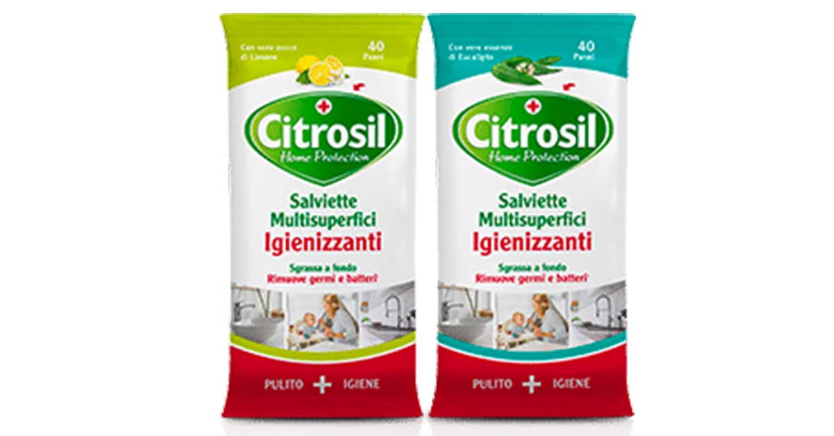 Salviette igienizzanti Citrosil Home Protection