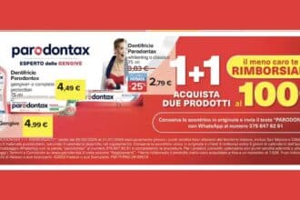 Cashback Parodontax 1+1 Rimborsato rimborso fino a 7,50 euro su dentifrici e collutori