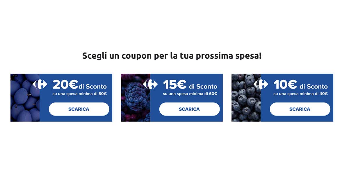 Buoni sconto "Ancora più buoni Carrefour