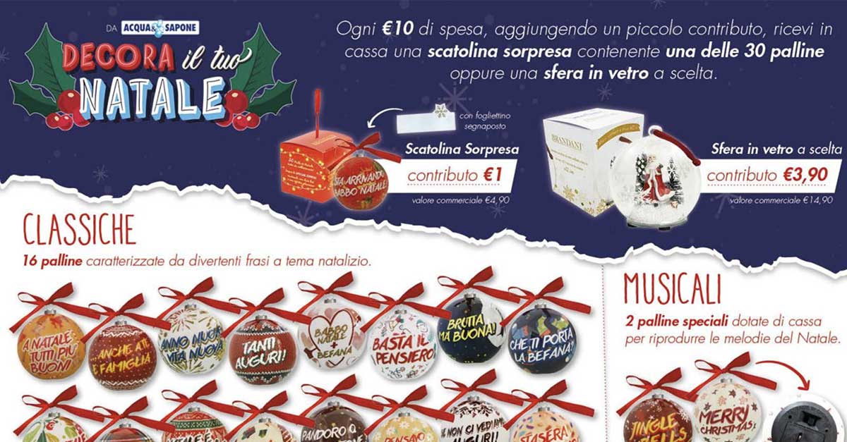 Decora il tuo Natale Acqua&Sapone