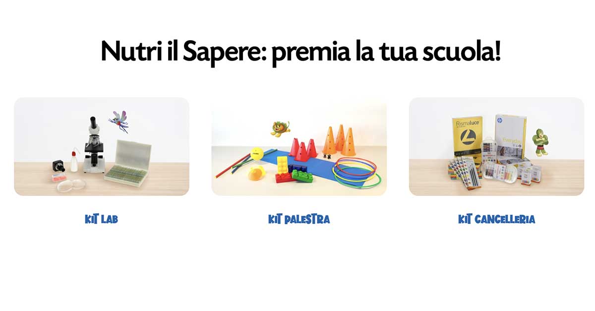 Nutri il sapere, premia la tua scuola