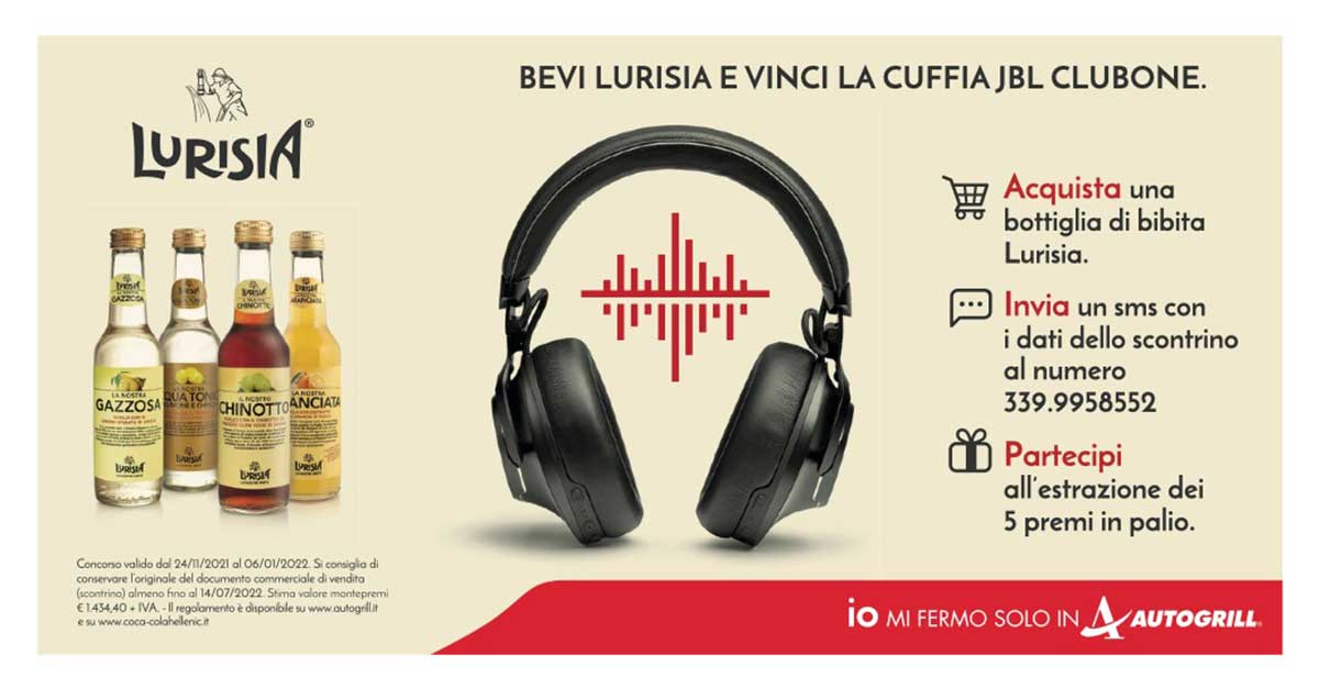 Vinci con Lurisia e Autogrill